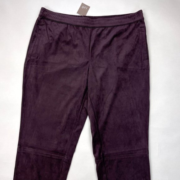 J Jill Wearever Collection‎ Velveteen Pants Women MP NWT Elastic waist Pockets - Picture 3 of 10